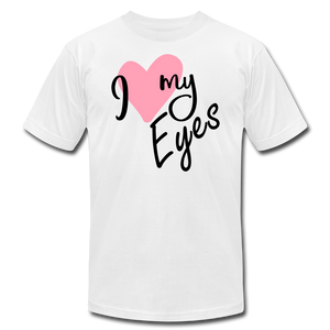 Open image in slideshow, I Love My Eyes Tee - white
