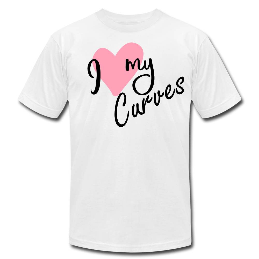 I Love My Curves Tee - white